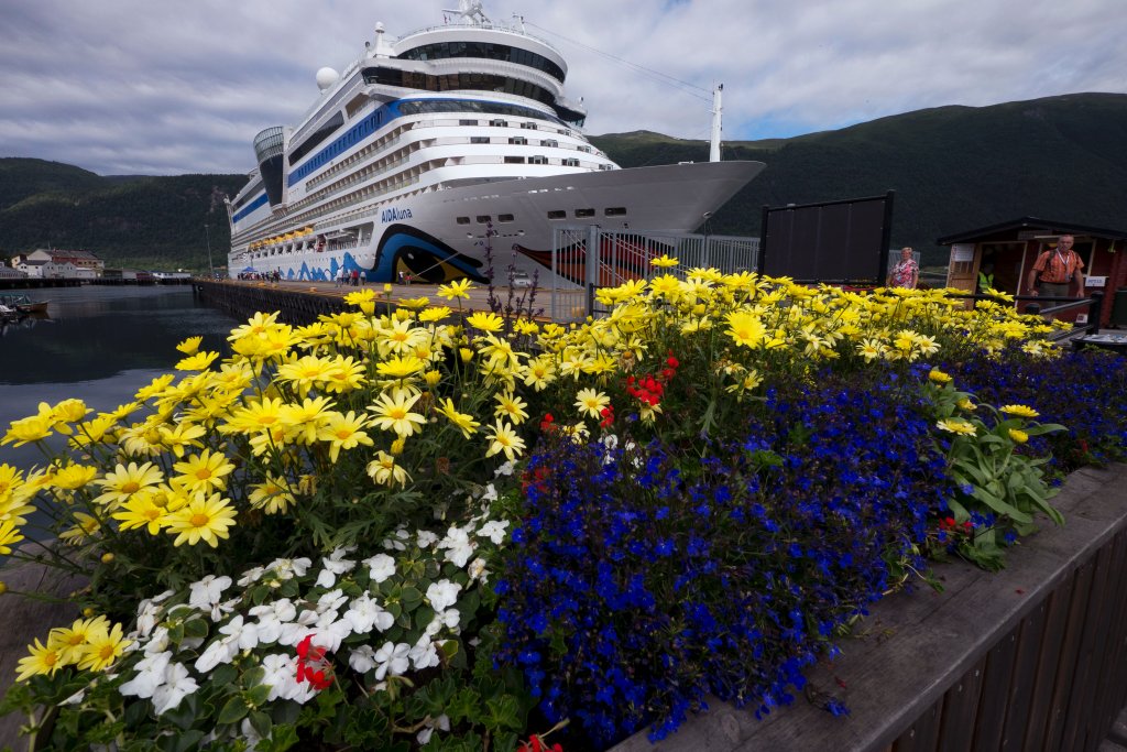 norw_0295.jpg - Hafen von Andalsnes. Die Aida ist auf Besuch.