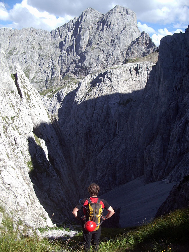 Viererspitze042.JPG - Hinunter geht's ins Dammkar.